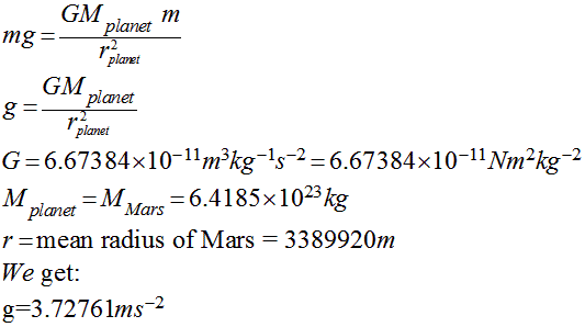 g-mars-calculation